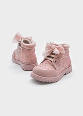 Botas Glitter Moño Rosa Metal Mayoral estilo